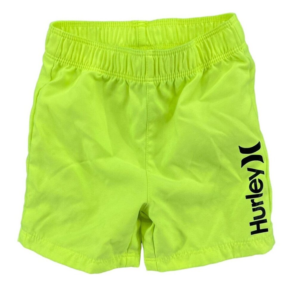 Hurley Athletic Shorts Baby Boys Neon Green Pull On Size 18M